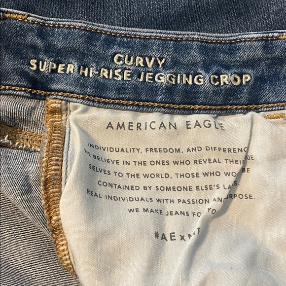 American Eagle Outfitters Curvy Super Hi-Rise Jegging Crop jeans size 12 long - Picture 6 of 7
